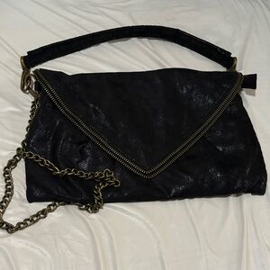 Elegant Black Chain Clutch